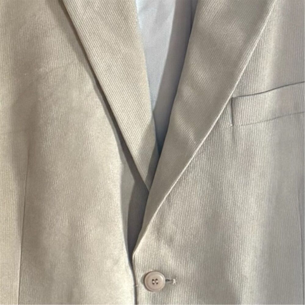 Andrew Fezza Italian Inspired Men's Beige Soft Corduroy Blazer Vintage 90s - Picture 6 of 12
